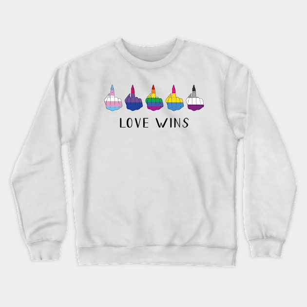 Love wins Crewneck Sweatshirt by hotzelda